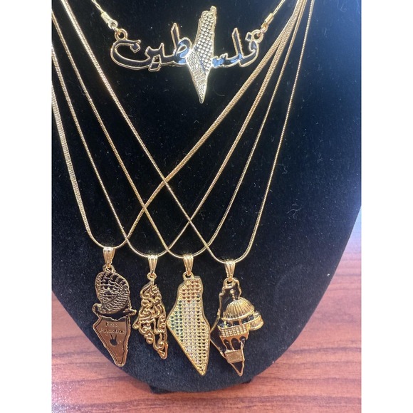 Palestine Necklace Jerusalem imitated gold gift Jewelry women  سنسال   wedding - Picture 2 of 6